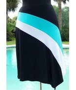 Cache Stretch Color Block Lined Skirt New Size XS/S/M Matte Jersey $118 NWT - £37.73 GBP