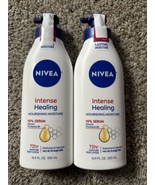 2 pk NIVEA Intense Healing Body Lotion, 72 Hour Moisture for Dry Skin 16... - $12.19