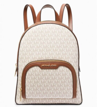 New Michael Kors Jaycee Medium Logo Backpack Vanilla - £83.66 GBP