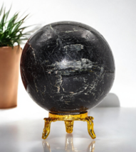 Black BIOTITE Crystal Stone Healing Energy Reiki Gemstone Decor Sphere G... - $54.32