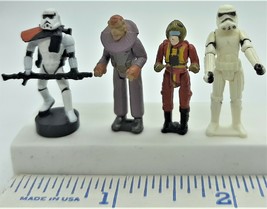 Star Wars Micro-Figurines Lot of 4 ( including troopers, pilot ) - $9.89