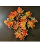 Vintage Artificial Autumn Thanksgiving 6&quot; Maple Leaf Centerpiece Wreath ... - £4.61 GBP