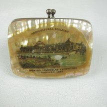 1893 Chicago Worlds Fair Columbian Exposition Mother of Pearl Shell Coin Purse - £199.83 GBP