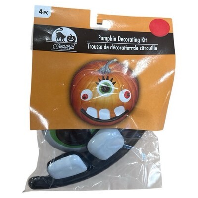 4 Halloween Pumpkin Mess Free Push-In Face Decorating Kit, 4 Different Patterns Item image 2