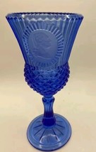 VTG. Avon 1976 George Washington Mount Vernon Blue Cobalt Glass Goblet Stemmed - $9.49