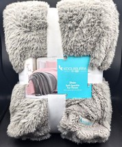 $60 Koolaburra by UGG Shae Soft Sparkle Faux Fur Sherpa Throw Blanket-Gray NEW - £29.70 GBP