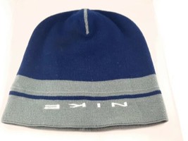 NIKE Beanie Hat Cap Blue Gray Spellout - $19.99