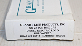 Grandt Line #5114 HOn3 GE 23-Ton Box Cab Diesel Kit Narrow Gauge b2 - £14.65 GBP