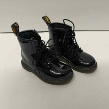 Dr. Martens Air Wair 1460 T Girls Size 9 Patent Leather Black Doc Combat Boots - £42.63 GBP