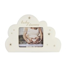 Bambino Cloud Shape Baby Shower Photo Frame 3&quot; x 2.5&quot; Stars Icons - $10.72
