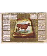 Dwight&#39;s Cow Brand Baking Soda Calendar 1897-1898 2 3/4&quot; x 4&quot; - £11.62 GBP