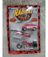 1998 Radical Wheels Emergency Force Van Helicopter &amp; Cycle, NIB Collecti... - £4.74 GBP