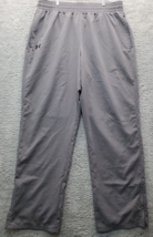 Under armour Track Pants Mens XL Gray Loose Fit Heatgear Ankle Zip Elast... - £17.25 GBP