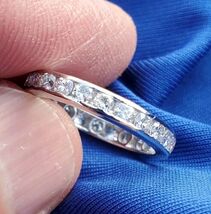 Original EARTH MINED DIAMOND Deco Wedding Band ETERNITY Anniversary Ring S 6.25 - $3,702.15