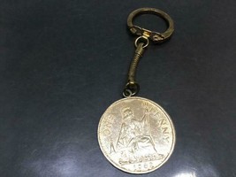 Vintage Uk Souvenir Keyring One Penny Keychain Coin Replica Ancien Porte-Clés - £6.30 GBP