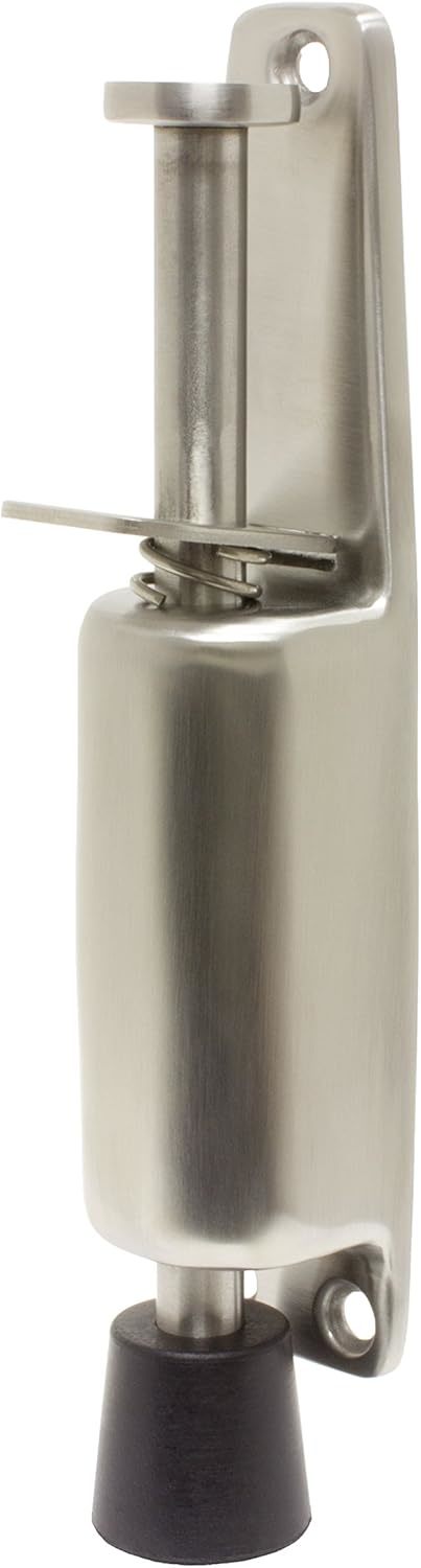 Stainless Steel Heavy Duty Spring Loaded Step-On Door Stop From Fpl Door... - $36.93