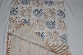 Traditional Jaipur Handmade Indian Hand Block Print Pure Cotton Bedspread Beddin - £43.94 GBP+