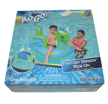 Dragon Ride On Pool Float Blow Up Water H20Go! Green Boxed Swim Fantasy Bestway - £8.69 GBP