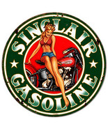 Sinclair Gasoline Pin-Up Metal Sign - £38.89 GBP