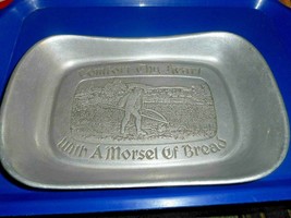 WILTON Pewter Armetale Comfort Thy Heart With A Morsel Of Bread Tray Dish Plate - £11.38 GBP