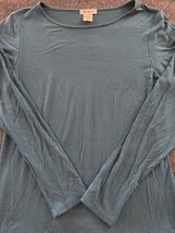 Eddie Bauer Shirt Womens Tall Large Long Sleeve Turquoise Shirt - $214.25 MXN