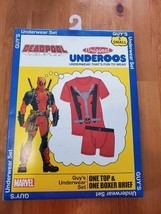 Men&#39;s 2 piece Deadpool Underoos Underwear T Shirt &amp; Brief Set Size Small - $10.90