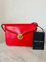 MASSIMO CASTELLO Tamonato Italian Leather Crossbody Bag Designer Luxury,... - $89.00
