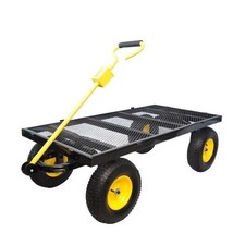 Wagon Cart Garden Cart Trucks Make It Easier To Transport - Yellow + Black - £133.01 GBP