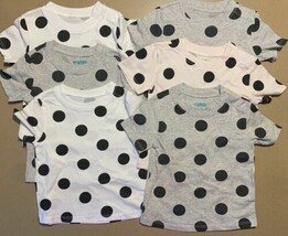 Lot of 6 Baby Shirts, 6M 6 Months, Polka Dots Design, NEW NWOT - £7.98 GBP