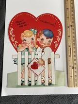 Vintage Valentine Card Don&#39;t Fence Me In Mechanical boy Moving arm A-mer... - $28.05