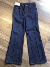 VTG 70s 80s Boys Jeans Eli Lil Kids Size 5 Dark Wash Cotton Denim Bootcu... - $11.25