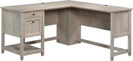 With A Chalked Chestnut Finish, The Sauder Edge Water L-Desk, And 29.57&quot; High. - £281.47 GBP