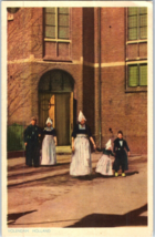 Family In Dutch Costumes Volendam Holland Postcard - £6.97 GBP