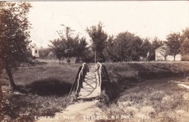 Enderlin Park North Dakota ND Foot Bridge 1939 RPPC Real Photo Postcard E24 - $18.80