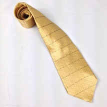 Zylos George Machado, Gold Stripe Neck Tie, 100% Silk, Made in U.S.A. , ... - £7.90 GBP