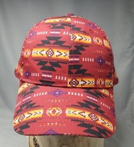 Southwestern Style Baseball Cap Hat Adjustable Snap Back Red Orange One ... - $12.55