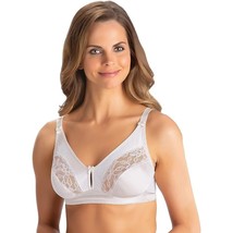 2 Pack Instant Shaping by Plusform Tricot With Lace Keyhole Bra White 34DD - $18.80