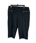 Style &amp; Co Womens Pull-on Bermuda Shorts Black Zipper Front Size S - $13.00