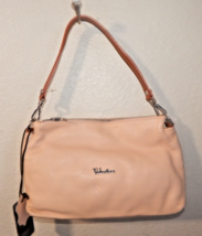 VALENTINA genuine leather triple entry crossbody LIGHT PINK Made In Italy - $98.01