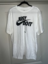Nike Just Do It  Men&#39;s T - Shirt White Size Large - €27,69 EUR