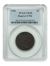 1794 1C PCGS VF25 (Head of 1794) - £1,847.43 GBP