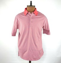PETER MILLAR 100% Cotton Striped Polo Golf Shirt Men’s L “The Club” - £19.46 GBP