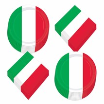 Italian Party Supplies - Italy Flag Red, White, and Green Crepe Streamers and Pe - £10.78 GBP+