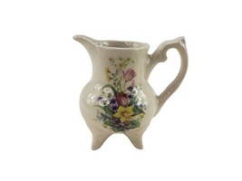 Country Garden Lily Creek Martha Anderson Ivory Floral Creamer Pitcher - £3.85 GBP