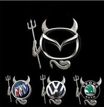 Pure Metal Car Sticker Car Metal Modification Sticker Little Devil Stick... - £11.79 GBP