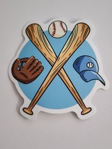 Crossed Bats with Ball Glove and Hat Baseball Theme Sticker Decal Embell... - $2.22