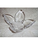 VINTAGE ORREFORS Lead CRYSTAL Tulip BOWL 9 3/4&quot; X 4 3/4&quot;  Signed - £34.41 GBP