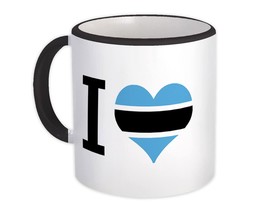 I Love Botswana : Gift Mug Flag Heart Crest Country Botswanan Expat - £12.74 GBP+