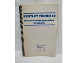 1987 Bentley Turbo 10 Installation And Operations Handbook Bentley Compu... - $29.69