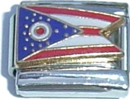 Ohio State Flag Italian Charm - $8.88